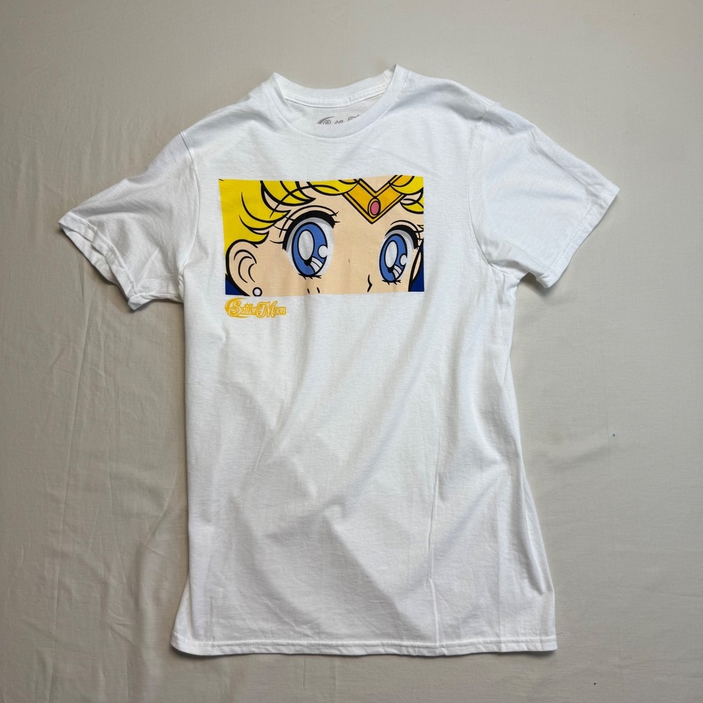 Sailor Moon Shirt Womens Size Small Graphic Anime Short Sleeve White